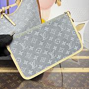Kitlife Louis Vuitton CarryAll Bag Grey Denim M13289 39x15x30cm - 4