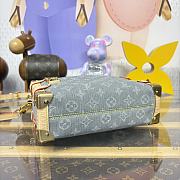 Kitlife Louis Vuitton Side Trunk Bag Grey Denim M13285 23.5x8.5x16cm - 6