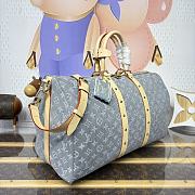 Kitlife Louis Vuitton Keepall Bandoulière 45 Bag Grey Denim M13748 45x20x27cm - 4