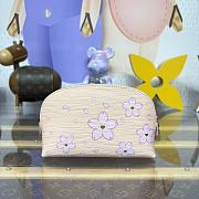 Kitlife Louis Vuitton x TM Cosmetic Pouch Pink Cherry Blossom M14052 19x6x12cm - 1