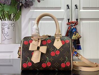 Kitlife Louis Vuitton x TM Speedy Bandoulière 20 Brown Monogram Canvas Cherry M13094 20.5x13.5x12cm