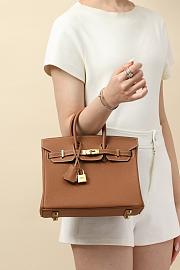 Kitlife Hermes Birkin Togo Leather Bag Brown With Gold Hardware BK250420 25x20x13cm - 1