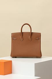 Kitlife Hermes Birkin Togo Leather Bag Brown With Gold Hardware BK250420 25x20x13cm - 2