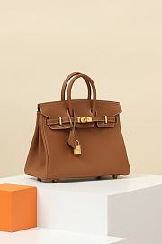 Kitlife Hermes Birkin Togo Leather Bag Brown With Gold Hardware BK250420 25x20x13cm - 4