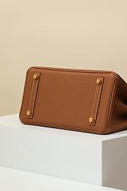 Kitlife Hermes Birkin Togo Leather Bag Brown With Gold Hardware BK250420 25x20x13cm - 5