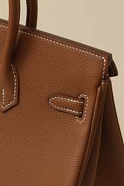 Kitlife Hermes Birkin Togo Leather Bag Brown With Silver Hardware BK250420 25x20x13cm - 4