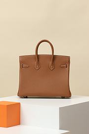 Kitlife Hermes Birkin Togo Leather Bag Brown With Silver Hardware BK250420 25x20x13cm - 5