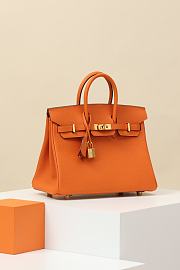Kitlife Hermes Birkin Togo Leather Bag Orange With Gold Hardware BK250420 25x20x13cm - 4