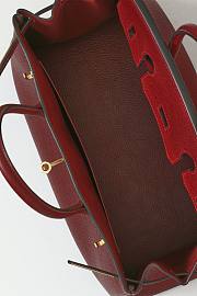 Kitlife Hermes Birkin Togo Leather Bag Burgundy With Gold Hardware BK250420 25x20x13cm - 6
