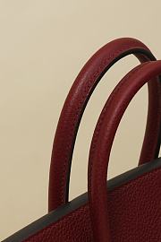 Kitlife Hermes Birkin Togo Leather Bag Burgundy With Silver Hardware BK250420 25x20x13cm - 5