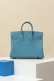 Kitlife Hermes Birkin Togo Leather Bag Blue With Gold Hardware BK250420 25x20x13cm - 6