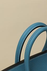 Kitlife Hermes Birkin Togo Leather Bag Blue With Gold Hardware BK250420 25x20x13cm - 5