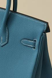 Kitlife Hermes Birkin Togo Leather Bag Blue With Gold Hardware BK250420 25x20x13cm - 4