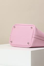 Kitlife Hermes Picotin Bag Pink With Silver Hardware CL180180 18x13x18cm - 4