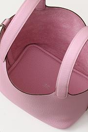 Kitlife Hermes Picotin Bag Pink With Silver Hardware CL180180 18x13x18cm - 3