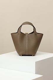 Kitlife Hermes Picotin Bag Elephant Grey With Gold Hardware CL180180 18x13x18cm - 4