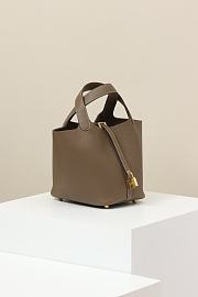 Kitlife Hermes Picotin Bag Elephant Grey With Gold Hardware CL180180 18x13x18cm - 3