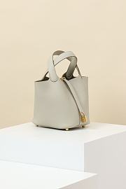 Kitlife Hermes Picotin Bag White With Gold Hardware CL180180 18x13x18cm - 4