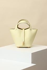 Kitlife Hermes Picotin Bag Light Yellow With Gold Hardware CL180180 18x13x18cm  - 1