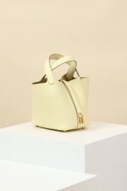 Kitlife Hermes Picotin Bag Light Yellow With Gold Hardware CL180180 18x13x18cm  - 5