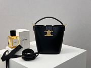 Kitlife Celine Louise Mini Black Cowhide Leather Bucket Bag 10N473 13.5x16x10cm - 1