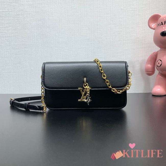 Kitlife Louis Vuitton Bloom Black Wallet On Chain M14564 20x11.5x4cm - 1