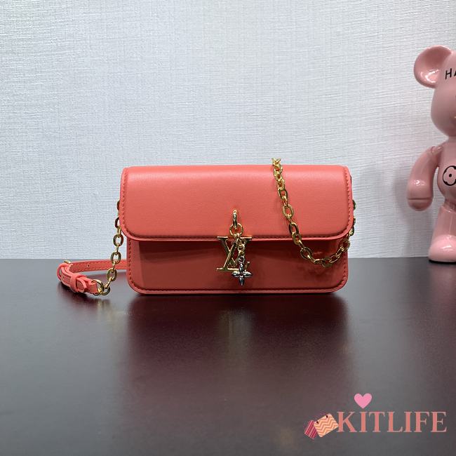 Kitlife Louis Vuitton Bloom Sweet Coral Wallet On Chain M14548 20x11.5x4cm  - 1