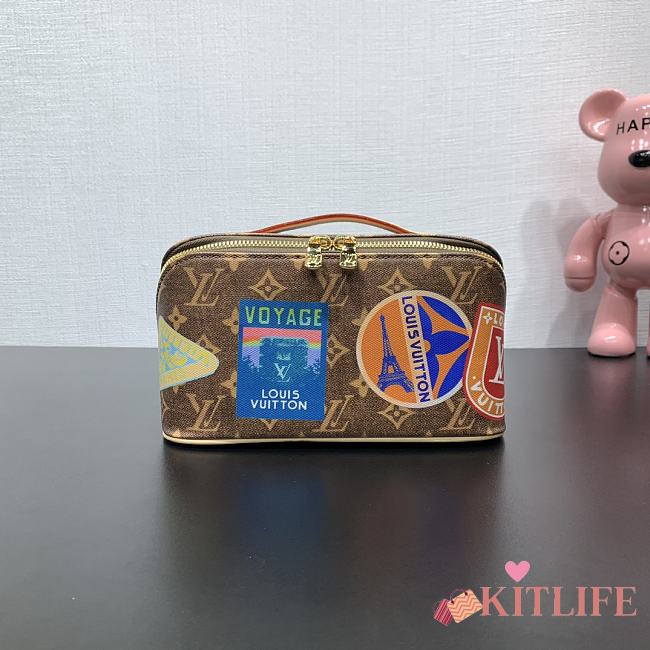 Kitlife Louis Vuitton Toiletry Bag Monogram Coated Canvas M14744 24x13x13cm - 1