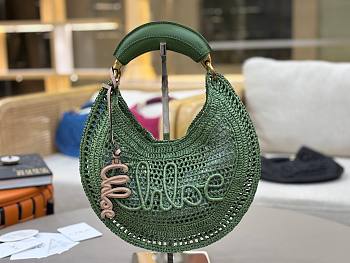 Kitlife Chloe The Summer Banana Hobo Straw Bag Green 36x21.5x2cm