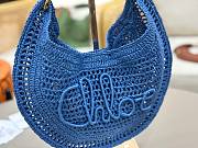 Kitlife Chloe The Summer Banana Hobo Straw Bag Blue 36x21.5x2cm - 4