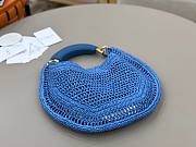 Kitlife Chloe The Summer Banana Hobo Straw Bag Blue 36x21.5x2cm - 3