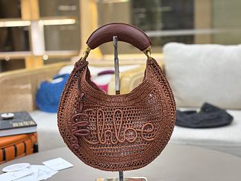 Kitlife Chloe The Summer Banana Hobo Straw Bag Brown 36x21.5x2cm