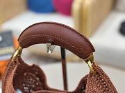 Kitlife Chloe The Summer Banana Hobo Straw Bag Brown 36x21.5x2cm - 5