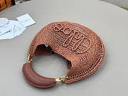 Kitlife Chloe The Summer Banana Hobo Straw Bag Brown 36x21.5x2cm - 4