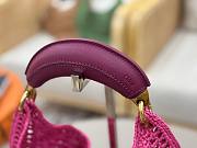 Kitlife Chloe The Summer Banana Hobo Straw Bag Pink 36x21.5x2cm - 6