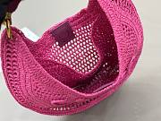 Kitlife Chloe The Summer Banana Hobo Straw Bag Pink 36x21.5x2cm - 3