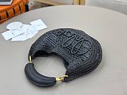 Kitlife Chloe The Summer Banana Hobo Straw Bag Black 36x21.5x2cm - 4