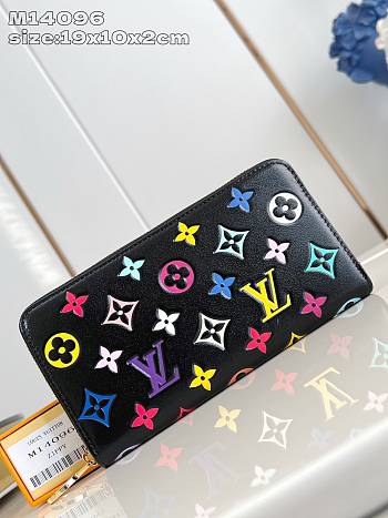 Kitlife Louis Vuitton x TM Zippy Wallet Black Multicolor M14096 19x10x2cm