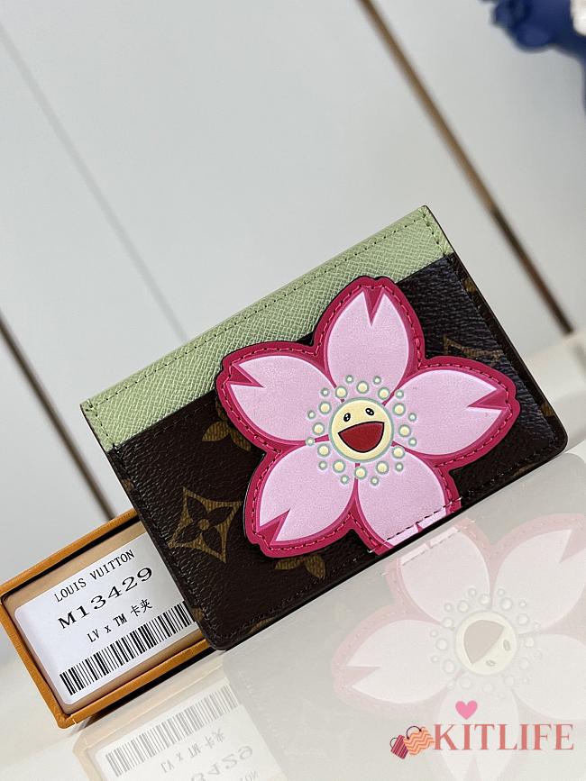 Kitlife Louis Vuitton x TM Card Holder Cherry Blossom M13429 11x7x0.5cm - 1