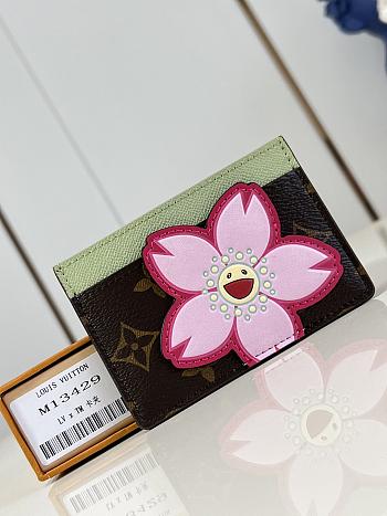 Kitlife Louis Vuitton x TM Card Holder Cherry Blossom M13429 11x7x0.5cm