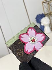 Kitlife Louis Vuitton x TM Card Holder Cherry Blossom M13429 11x7x0.5cm - 4