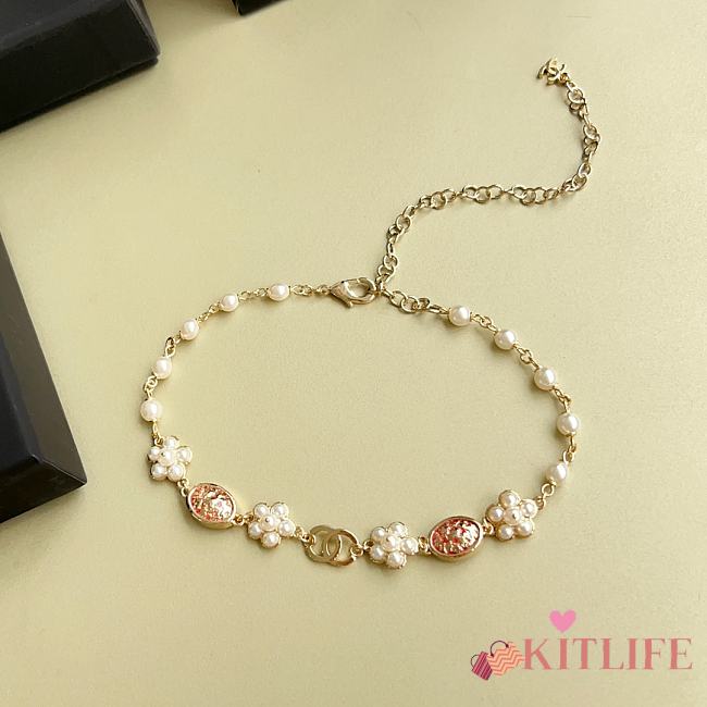 Kitlife Chanel24S Amber Petal Double C Necklace - 1