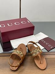 Kitlife Gucci Horsebit Thong Flat Sandals Brown - 5