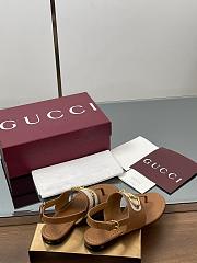 Kitlife Gucci Thong Sandals With Horsebit Light Brown  - 4