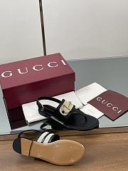 Kitlife Gucci Thong Sandals With Horsebit Black  - 5