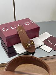 Kitlife Gucci Horsebit Buckle Flip Flops Brown - 2