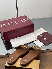 Kitlife Gucci Horsebit Buckle Flip Flops Brown - 5