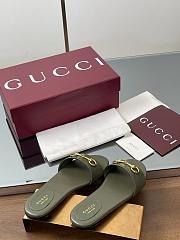 Kitlife Gucci Horsebit Buckle Flip Flops Green - 4