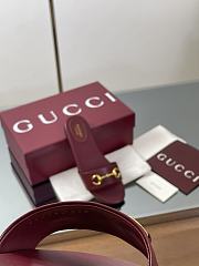 Kitlife Gucci Horsebit Buckle Flip Flops Burgundy - 5