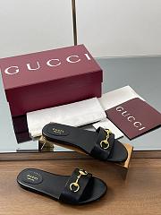 Kitlife Gucci Horsebit Buckle Flip Flops Black - 5